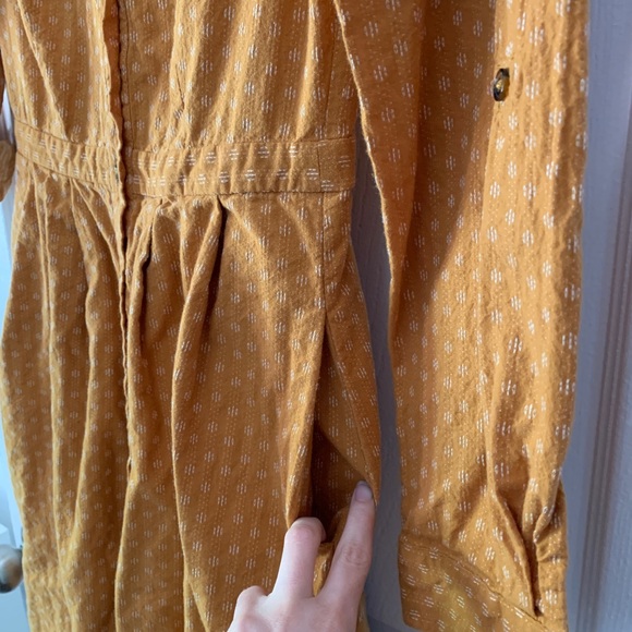 ModCloth Mustard Shirt Dress Size 2 - Picture 10 of 15